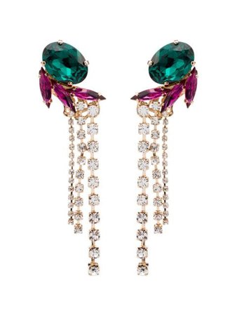Anton Heunis crystal strand drop earrings $151 - Buy AW19 Online - Fast Global Delivery, Price