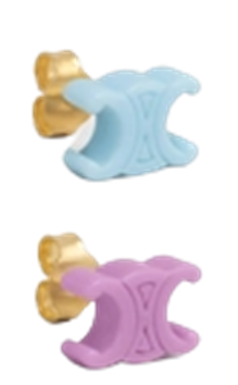 Celine earrings purple and blue