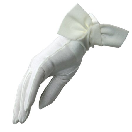Ivory Bow Cocktail Glove