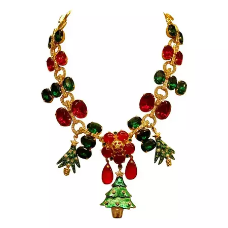 Unique Carlo Zini Christmas Necklace For Sale at 1stDibs | carlo zini jewelry, christmas necklaces, xmas necklace