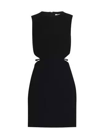 Shop Halston Brynn Crepe Cut-Out Mini Dress | Saks Fifth Avenue