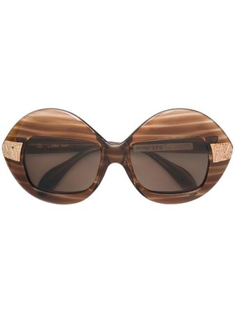 A.N.G.E.L.O. Vintage Cult 1960s Striped Frame Oversized Sunglasses - Farfetch