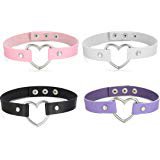 Amazon.com: TANG SONG Vintage Love Heart PU Leather Choker Necklace Collar Punk Goth Fans Choker Collar Hoop Chain For Girls And Women(Pack of 4，Muticolor): Arts, Crafts & Sewing