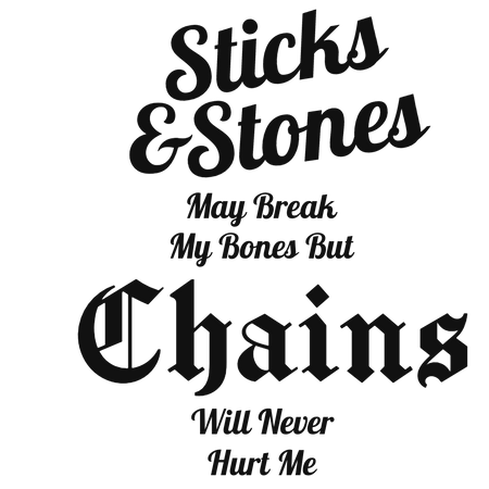 Text Sticks stone chains