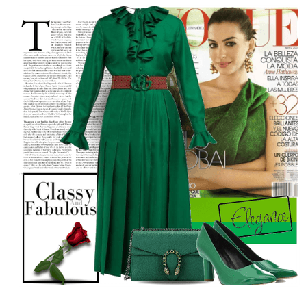 Fashmates Outfit Inspiration: Green dress