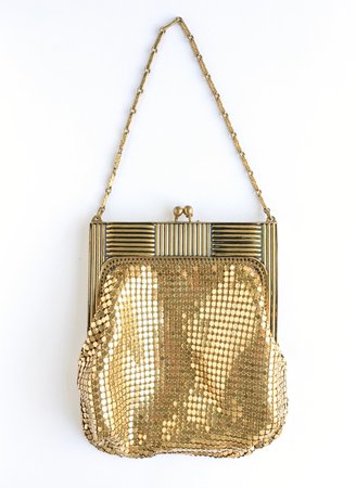 1930s Whiting & Davis gold mesh purse – Hemlock Vintage Clothing