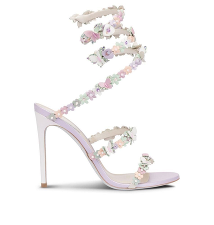 pale pink flower heels