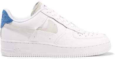 Air Force 1 Lx Suede-trimmed Leather Sneakers - White