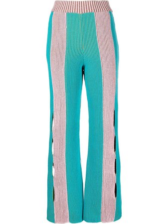 Andersson Bell striped-knit Trousers - Farfetch