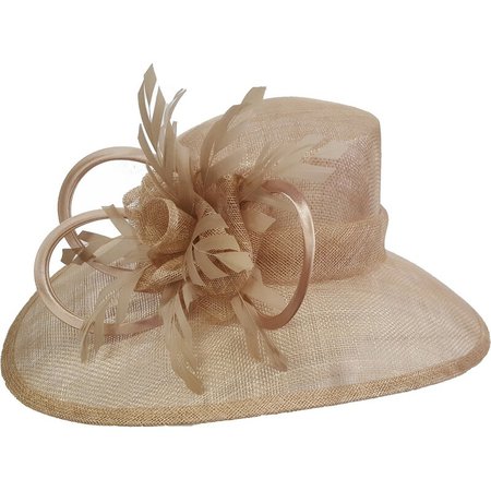 Asymmetrical designer couture Derby or Easter straw sinamay hat