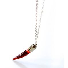 Pinterest - Blood Vial ketting Vampire sieraden tand Shaped glas Fangs Vial Potion... ($9.24) ❤ liked on Polyvore featuring home, home improv | My polyvore