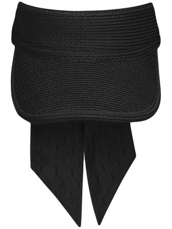 Saint Laurent Interwoven tie-fastening Visor Hat - Farfetch