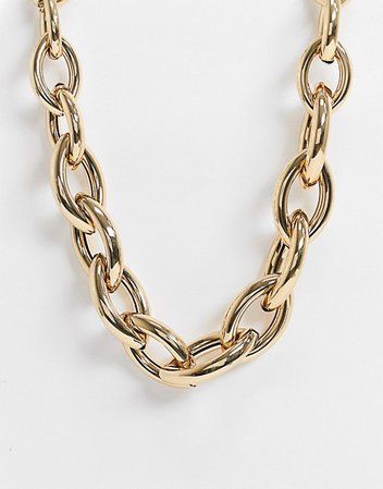Z for Accessorize chunky chain necklace in gold | ASOS