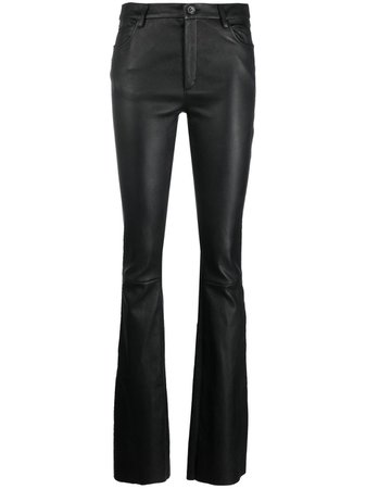 Drome high-waisted Flared Leather Trousers - Farfetch