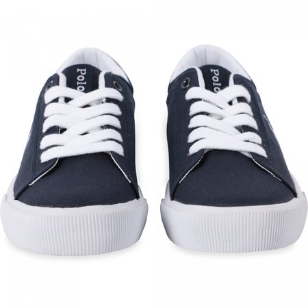 Polo Ralph Lauren Logo Platform Sneakers in Navy - BAMBINIFASHION.COM