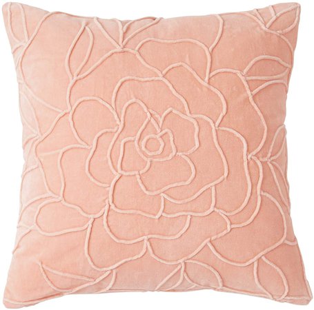 Amazon.com: Peri Home Velvet Floral Decorative Throw Pillow, 18" Square, Blush: Home & Kitchen