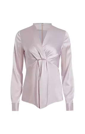 Buy Misty Draped-Front, Stretch-Silk Blouse online - Carlisle Collection