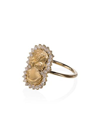 Anissa Kermiche 18K yellow gold Madame Roland diamond ring