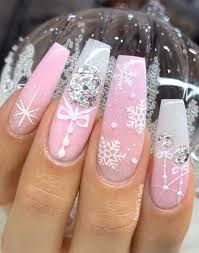 pink Christmas nails - Google Search