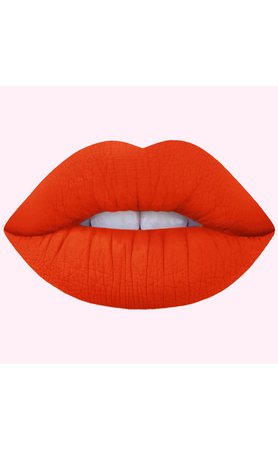 Orange matte lips