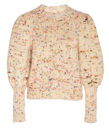 cream confetti sweater