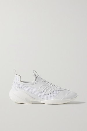 Viv Sprint Leather And Mesh Sneakers - White