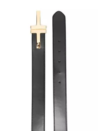 TOM FORD logo-plaque Leather Belt - Farfetch