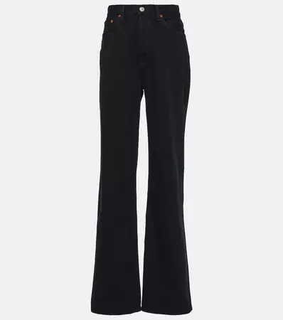 70 S Ultra High Rise Wide Leg Jeans in Black - Re Done | Mytheresa