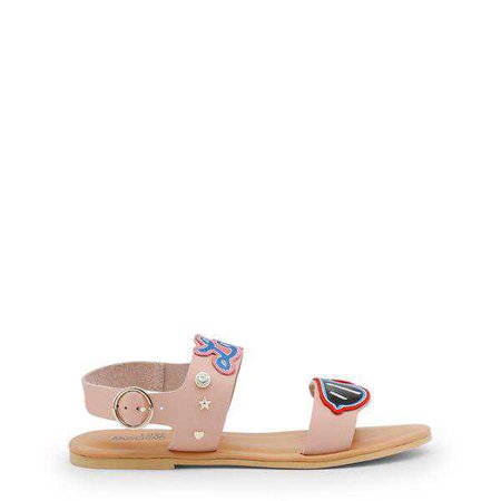 Sandals | Shop Women's Love Moschino Sand Ankle Strap Leather Sandals at Fashiontage | JA16141C15IB_0600-Pink-36