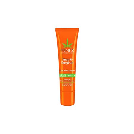 Amazon.com : Hempz Yuzu & Starfruit Daily Herbal Lip Balm with SPF 15, .44 oz. - Scented Lip Moisturizer with Sunscreen - Broad Spectrum SPF 15, Protection against UVA/UVB rays - 100% Natural Hemp Seed Oil : Beauty