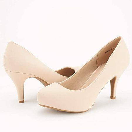 Amazon.com | DREAM PAIRS Tiffany Women's New Classic Elegant Versatile Low Stiletto Heel Dress Platform Pumps Shoes | Pumps