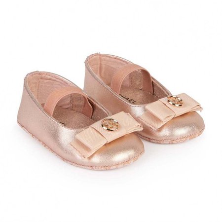 Michael Kors Baby Girls Shoes - Rose Gold Pre Walker Shoes - Baby Designer Shoes - Designer Baby Clothes