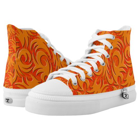 Orange Halloween High-Top Sneakers | Zazzle.com