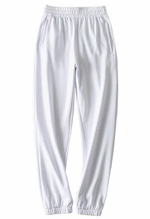 Zippered Side Pocket Joggers in White - Retro, Indie and Unique Fashion