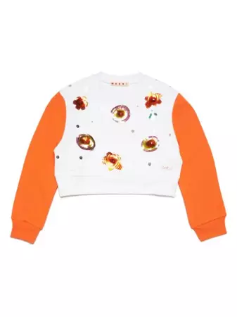 Marni Kids sequin-embellished Cotton Sweatshirt - Farfetch