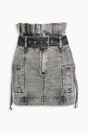 grey denim skirt