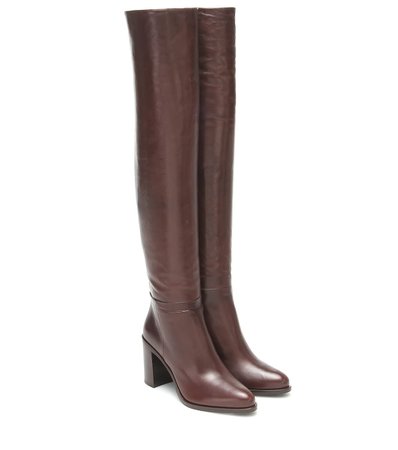 Leather Over-The-Knee Boots - Prada | Mytheresa