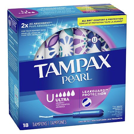 Tampax Pearl Tampons Ultra Absorbency, Unscented | Walgreens