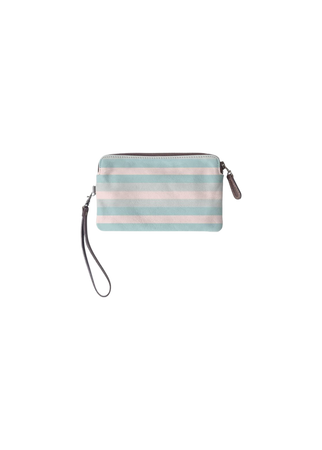 dusty pink and turquoise bag