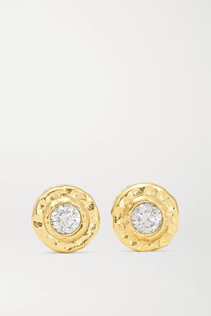 Gold Nestling Gem 18-karat gold diamond earrings | Octavia Elizabeth | NET-A-PORTER