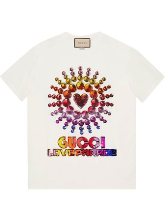 Gucci Love Parade Sequinned T-shirt - Farfetch