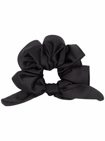 Shop Saint Laurent small silk scrunchie with Express Delivery - FARFETCH