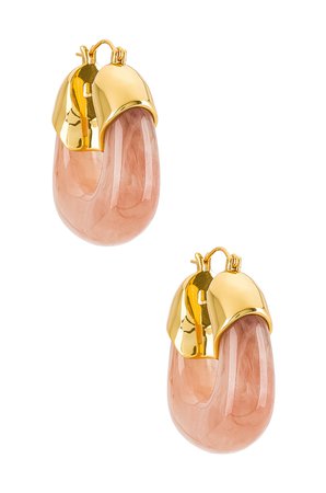 Lizzie Fortunato Organic Hoops in Pink Marble | REVOLVE