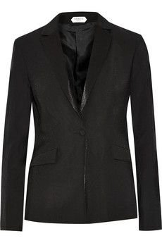 Grace MMXIII August satin-trimmed crepe tuxedo jacket