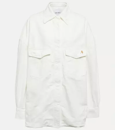 Oversized Denim Jacket in White - The Attico | Mytheresa