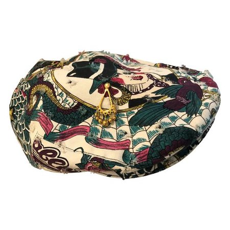 Christian Dior by John Galliano Embellished Printed Cap