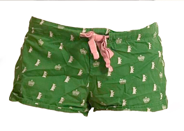 juicy couture, green pyjama shorts