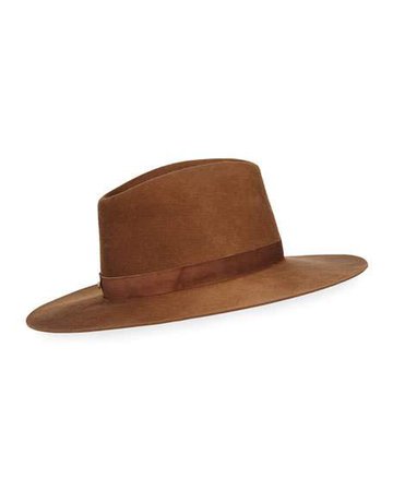 Janessa Leone Harper Wool Fedora Hat | Neiman Marcus
