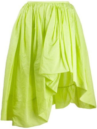 Green Molly Goddard gathered asymmetric skirt 53NONNA - Farfetch