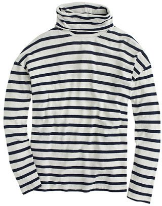 J.Crew Deck Striped Turtleneck T Shirt, $49 | J.Crew | Lookastic.com